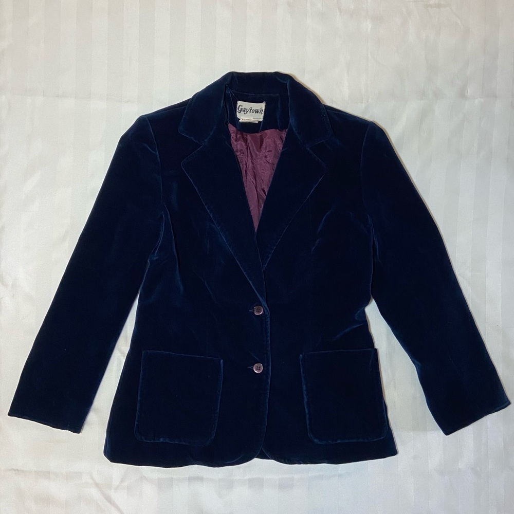 Retro Women’s Blue Velvet Gaytown Toronto Blazer